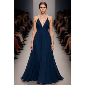 Meghan Los Angeles Navy Blue Maxi Dress Small Fairycore hoco babydoll Boho